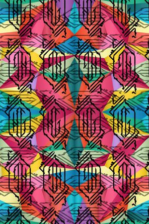 抽象印花华亿平台图片