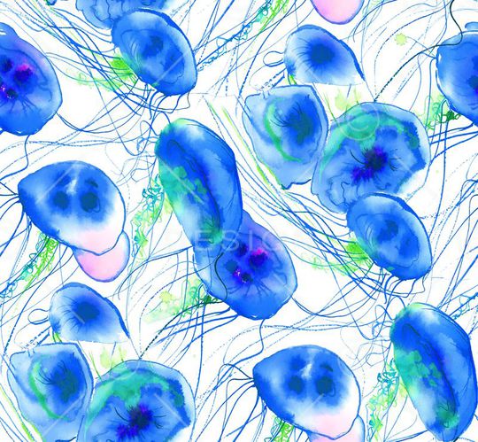 水母印花华亿平台图片