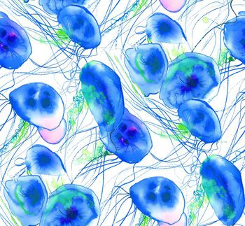 402740-手绘水母 手绘无分层，介意慎拍