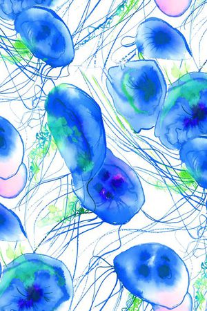 水母印花华亿平台图片