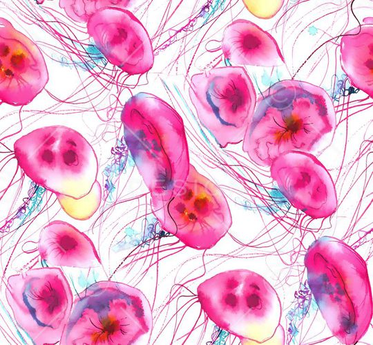 水母印花华亿平台图片