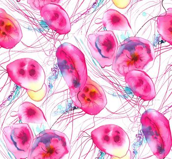 402741-手绘水母 手绘无分层，介意慎拍