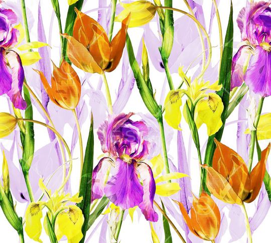 花卉印花华亿平台图片