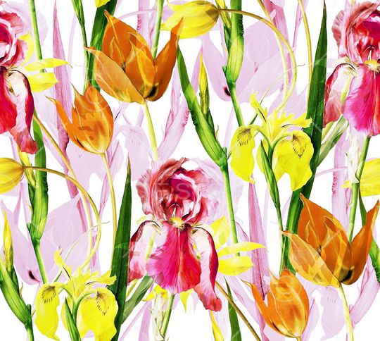 花卉印花华亿平台图片