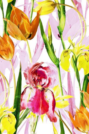 花卉印花华亿平台图片