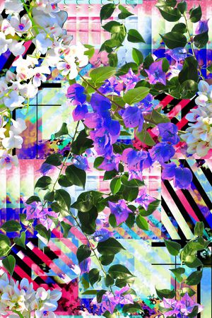 花卉印花华亿平台图片