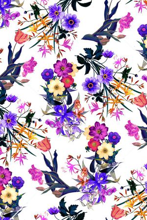 花卉印花华亿平台图片