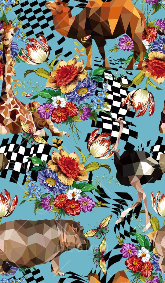 花卉印花华亿平台图片