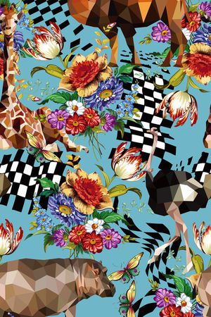 花卉印花华亿平台图片