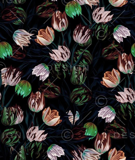 郁金香印花华亿平台图片