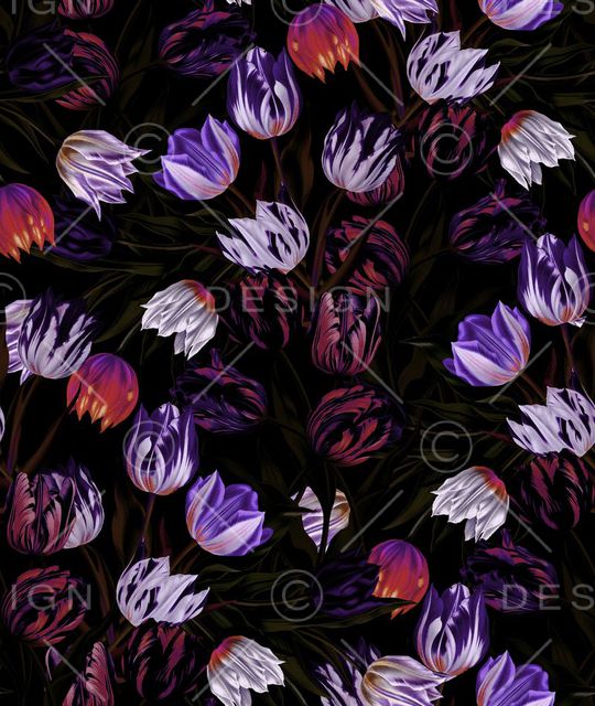 郁金香印花华亿平台图片