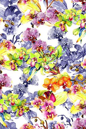 花卉印花华亿平台图片