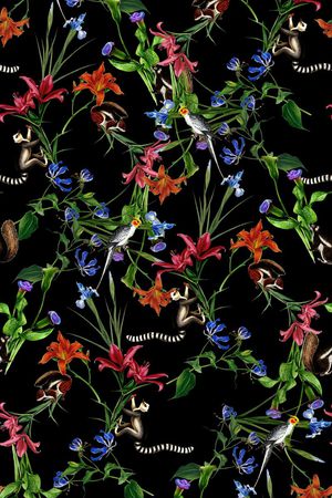 猴子印花华亿平台图片