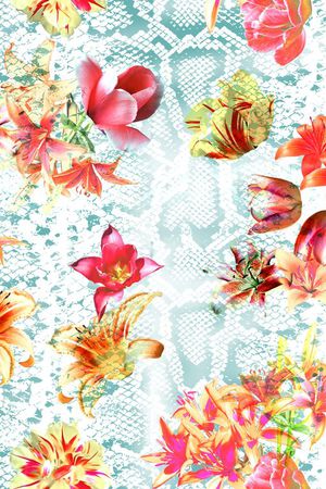 花卉印花华亿平台图片