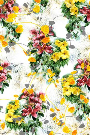 花卉印花华亿平台图片