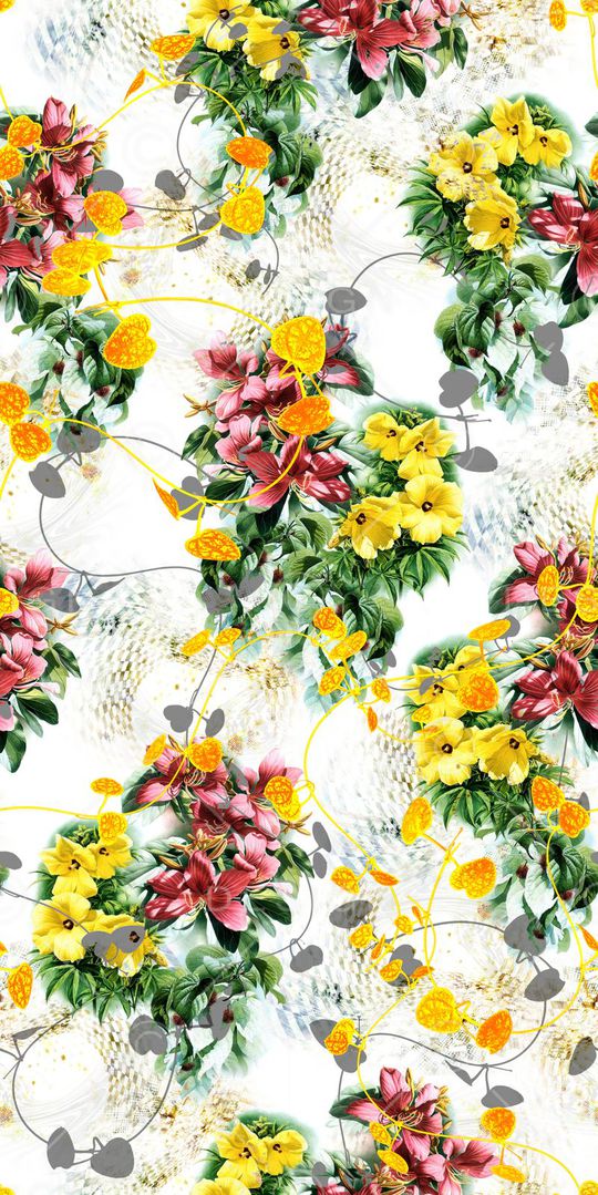 花卉印花华亿平台图片