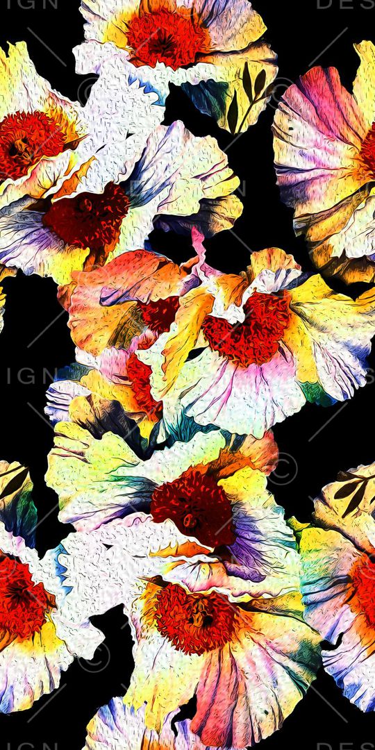 花卉印花华亿平台图片