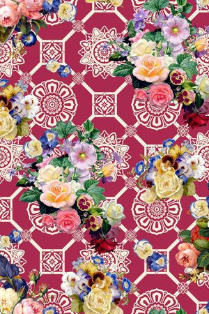 欧式印花华亿平台图片