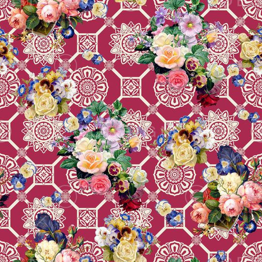 欧式印花华亿平台图片