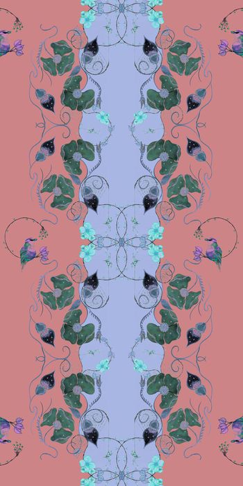 403425-清新 定位 可爱 线条 手绘花卉 