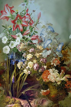 花卉印花华亿平台图片