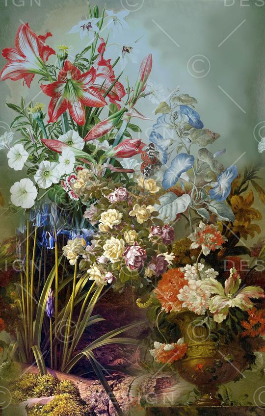 花卉印花华亿平台图片