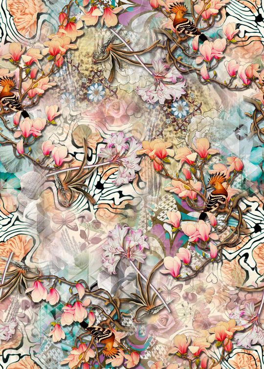 花卉印花华亿平台图片