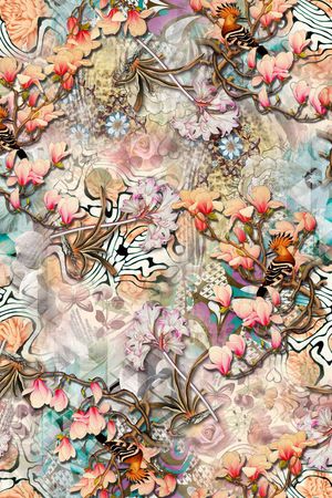 花卉印花华亿平台图片