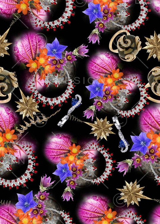 花卉印花华亿平台图片