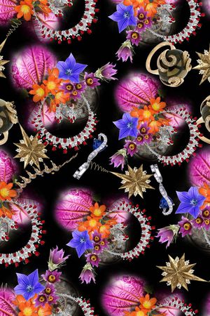 花卉印花华亿平台图片