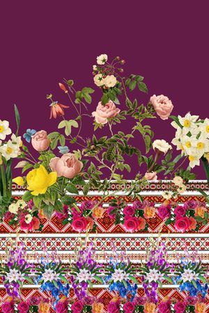 花卉印花华亿平台图片