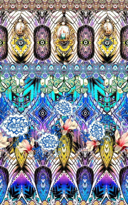 花卉印花华亿平台图片