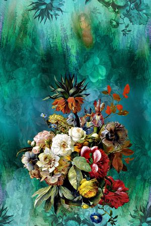 油画花印花华亿平台图片