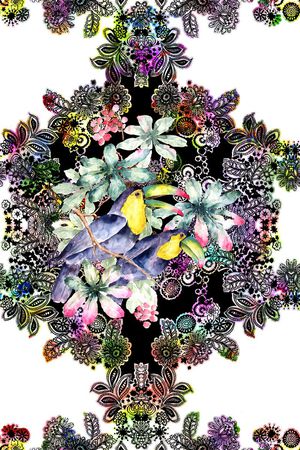 几何彩绘印花华亿平台图片