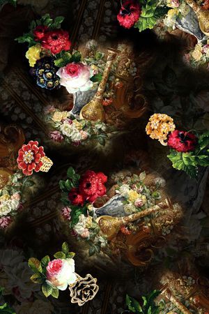 油画花印花华亿平台图片