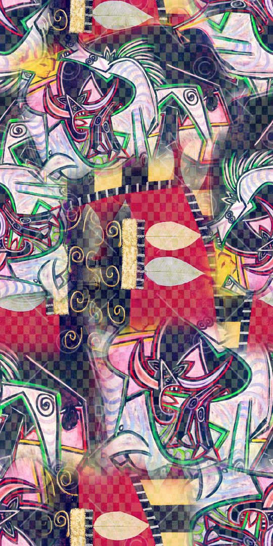 抽象画稿印花华亿平台图片