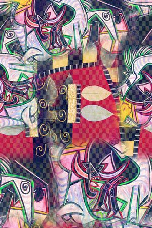 抽象画稿印花华亿平台图片