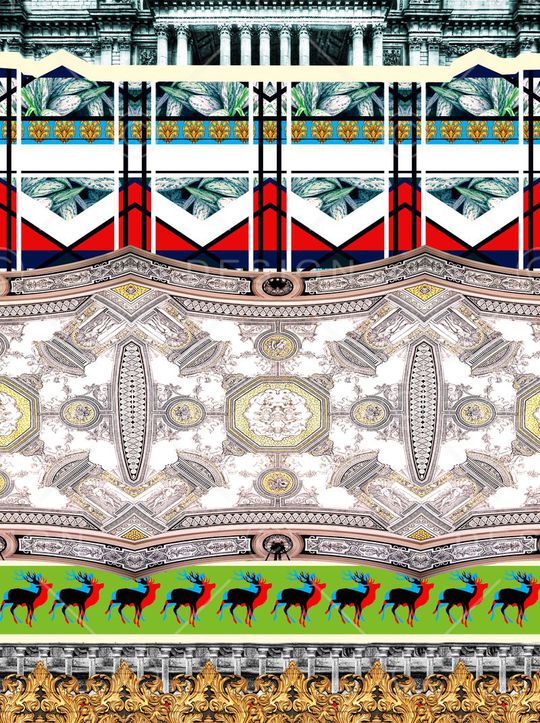 抽象印花华亿平台图片