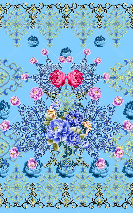 欧式印花华亿平台图片