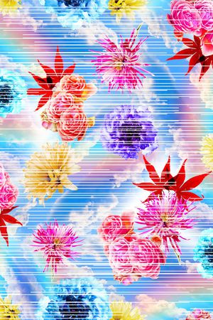 花卉印花华亿平台图片