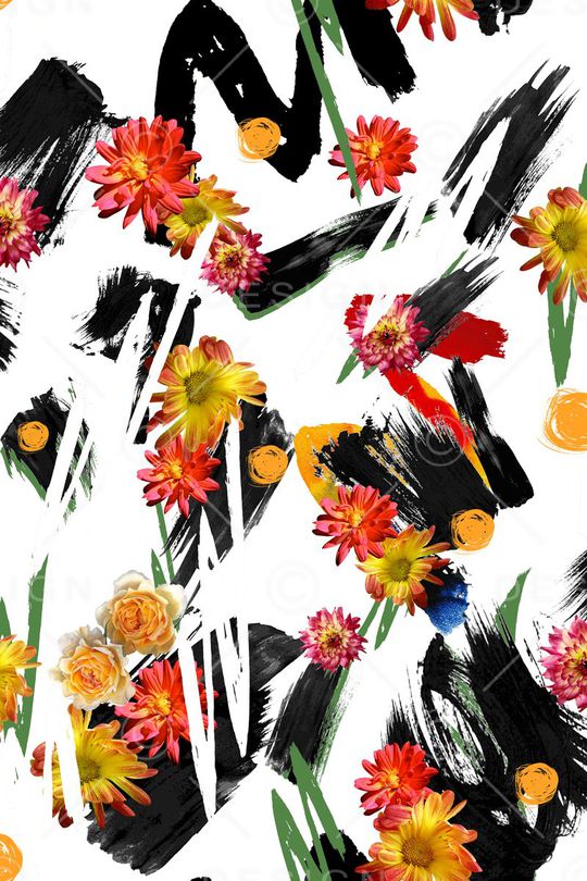 笔触印花华亿平台图片