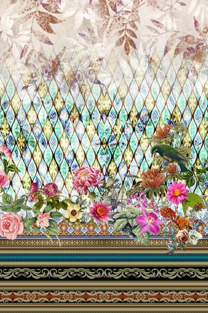 花卉印花华亿平台图片