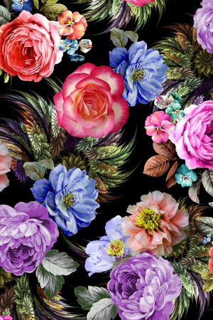 绚丽时尚印花华亿平台图片