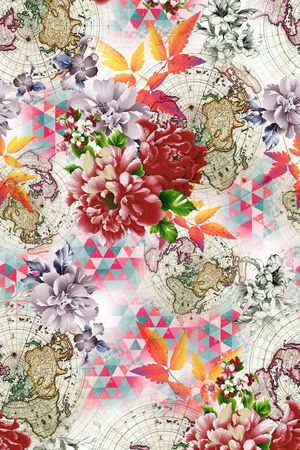 复古印花华亿平台图片