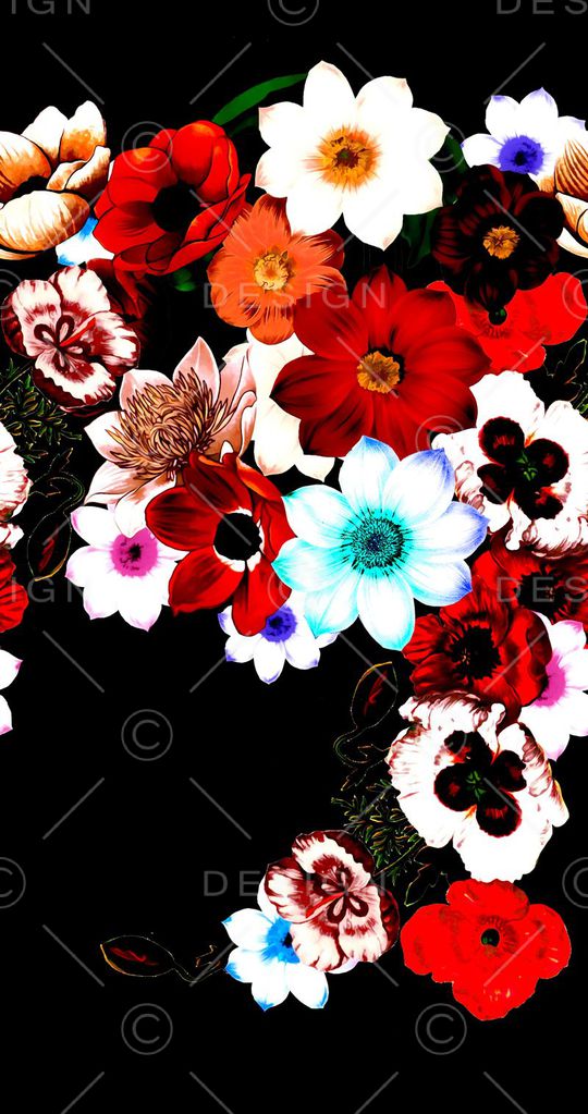 花卉印花华亿平台图片