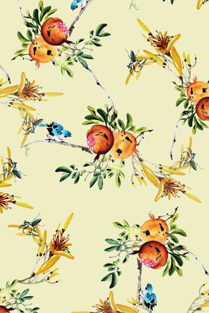 手绘小清新印花华亿平台图片