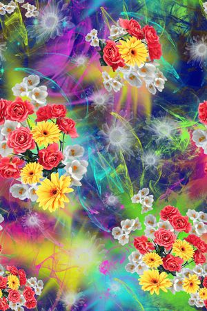 花卉印花华亿平台图片