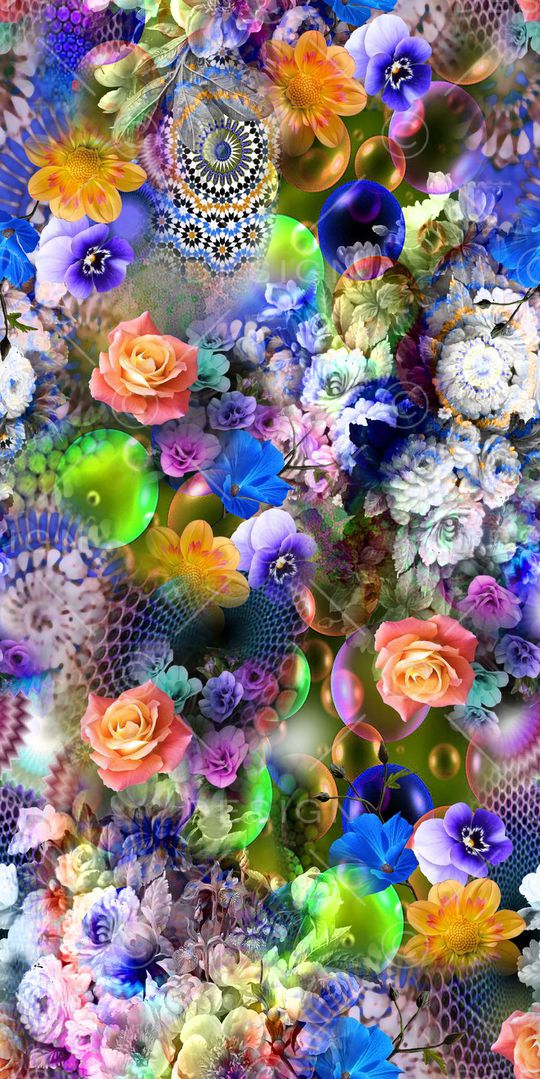 花卉印花华亿平台图片