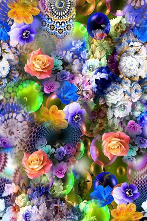 花卉印花华亿平台图片