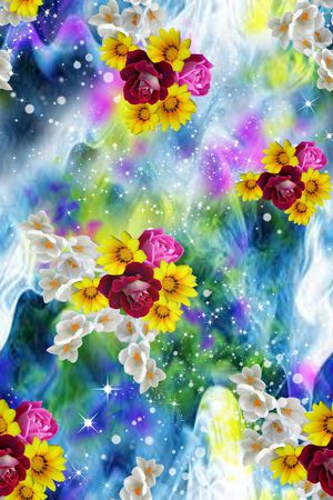 花卉印花华亿平台图片